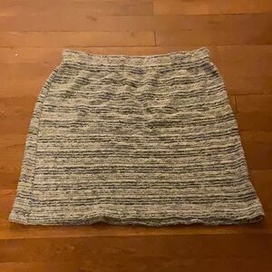 Winter knit pencil skirt with elastic waist